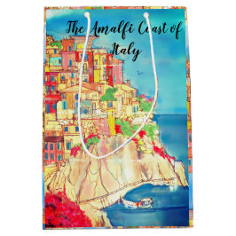 Amalfi Küste Italiens Geschenktasche von Künstler Mittlere Geschenktüte