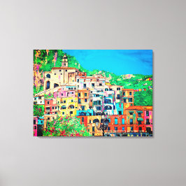 Amalfi Küste Italiens Moderne digitale Kunst Leinwanddruck