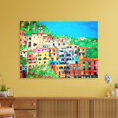 Amalfi Küste Italiens Moderne digitale Kunst Leinwanddruck (Insitu (Wohnzimmer))