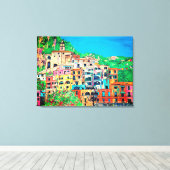 Amalfi Küste Italiens Moderne digitale Kunst Leinwanddruck (Insitu (Holzboden))