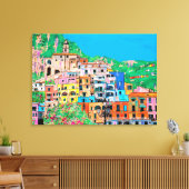 Amalfi Küste Italiens Traditionelle digitale Kunst Leinwanddruck (Insitu (Wohnzimmer))