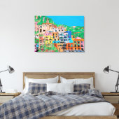 Amalfi Küste Italiens Traditionelle digitale Kunst Leinwanddruck (Insitu (Schlafzimmer))