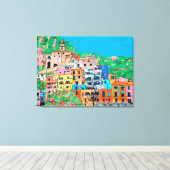 Amalfi Küste Italiens Traditionelle digitale Kunst Leinwanddruck (Insitu (Holzboden))