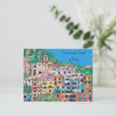 Amalfi Küste Italiens Traditionelle Kunst Postkarte (Stehend Vorderseite)