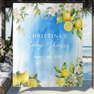 Amalfi Küste Itay Lemons Babydusche Hintergrund Wandteppich