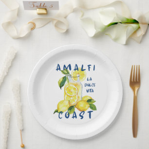 Amalfi-Küste – La Dolce Vita Limoncello  Pappteller