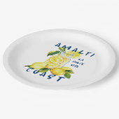 Amalfi-Küste – La Dolce Vita Limoncello Pappteller (Schrägansicht)
