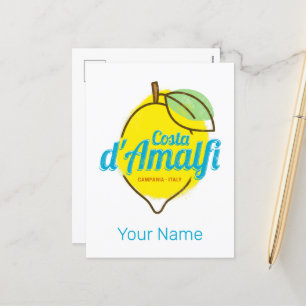 Amalfi Küste Lemon Italien Vintag Costa d'Amalfi Feiertagspostkarte