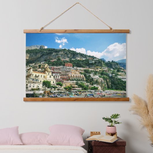 Amalfi Küste Mauer Wandteppich Mit Holzrahmen (Schlafzimmer)