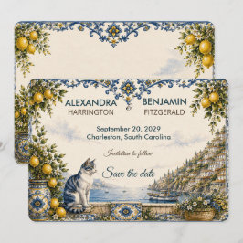 Amalfi-Küste | Mediterrane italienische Fliesenhoc Save The Date