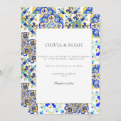 Amalfi Küste Mittelmeer Hochzeit Einladung (Vorne/Hinten)