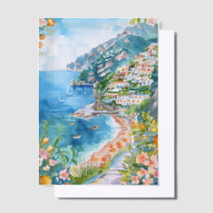 Amalfi Küste Mittelmeer Italienisch Pergament Einladungen