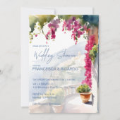 Amalfi Küste Mittelmeer Italienischer Polterabend Einladung (Vorderseite)