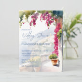 Amalfi Küste Mittelmeer Italienischer Polterabend Einladung (Stehend Vorderseite)