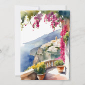 Amalfi Küste Mittelmeer Italienischer Polterabend Einladung (Rückseite)