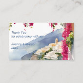 Amalfi Küste Mittelmeer Italienisches Brautparty Platzkarte (Rückseite)