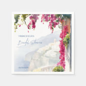 Amalfi Küste Mittelmeer Italienisches Brautparty Serviette (Vorderseite)