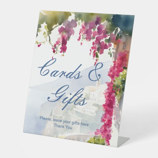 Amalfi Küste Mittelmeer Italienisches Brautparty Sockelschild (Vorderseite)