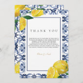 Amalfi Küste Mittelmeer Lemon Danke Karte (Vorne/Hinten)