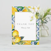 Amalfi Küste Mittelmeer Lemon Danke Karte (Stehend Vorderseite)