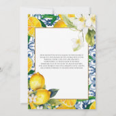 Amalfi Küste Mittelmeer Lemon Danke Karte (Rückseite)