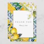 Amalfi Küste Mittelmeer Lemon Danke Karte (Vorne/Hinten)
