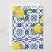 Amalfi Küste Mittelmeer Lemon Danke Karte (Rückseite)