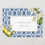 Amalfi Küste Mittelmeer Lemon Danke Karte (Vorne/Hinten)