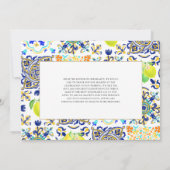 Amalfi Küste Mittelmeer Lemon Danke Karte (Rückseite)