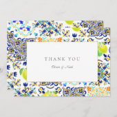 Amalfi Küste Mittelmeer Lemon Danke Karte (Vorne/Hinten)