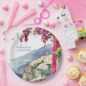 Amalfi Küste Mittelmeer-Monografie gedruckt Pappteller (Party)