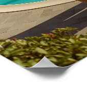 Amalfi-Küste Poolside-Paradies – Mittelmeer-Sommer Poster (Ecke)