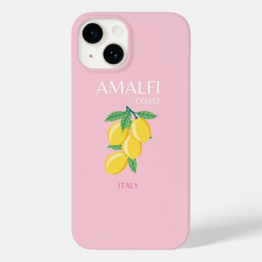 Amalfi Küste, Preppy Art, Rosa, Reisen Case-Mate iPhone Hülle (Rückseite)