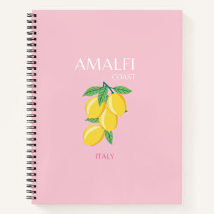 Amalfi Küste, Preppy Art, Rosa, Reisen Notizblock