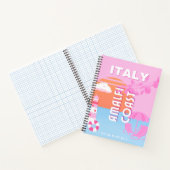 Amalfi Küste Reisen Kunst, Preppy Travel, Rosa Notizblock (Innenseite)