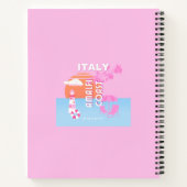 Amalfi Küste Reisen Kunst, Preppy Travel, Rosa Notizblock (Rückseite)