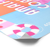 Amalfi Küste Reisen Kunst, Preppy Travel, Rosa Poster (Ecke)