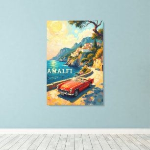 Amalfi-Küste Retro-Reise: Van-Gogh-Stil Leinwanddruck