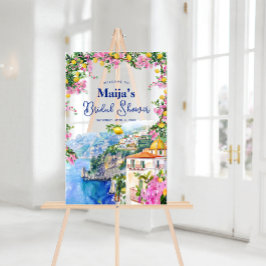 Amalfi Küste Rosa Zitronen Brautparty Acrylschild