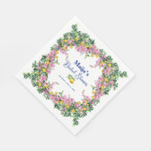 Amalfi Küste Rosa Zitronen Brautparty Serviette (Ecke)