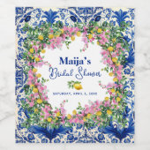 Amalfi Küste Rosa Zitronen Brautparty Weinetikett (Einzelnes Label)