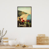 AMALFI KÜSTE SALERNO ITALIEN Vintag Italienische R Poster (Küche)