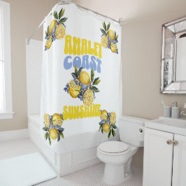 Amalfi Küste Sonnenschein Zitronen Duschvorhang