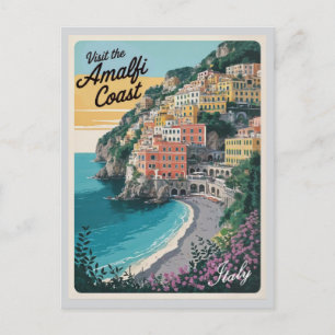 Amalfi Küste Vintag Italien Reisen Postkarte