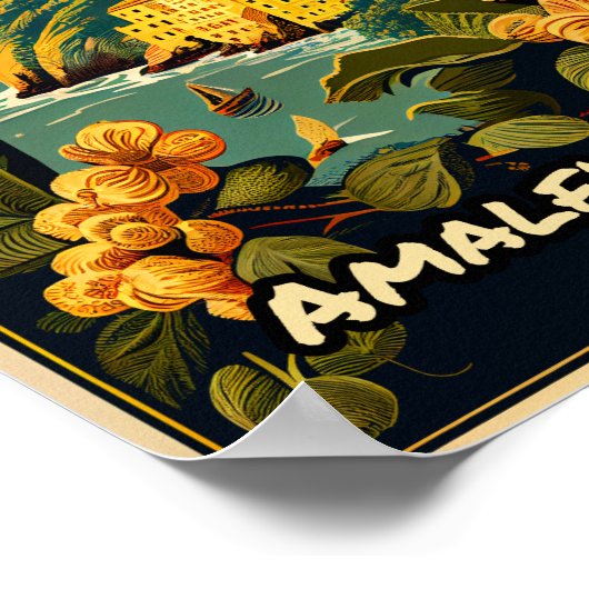 Amalfi Küste Vintag Poster (Ecke)