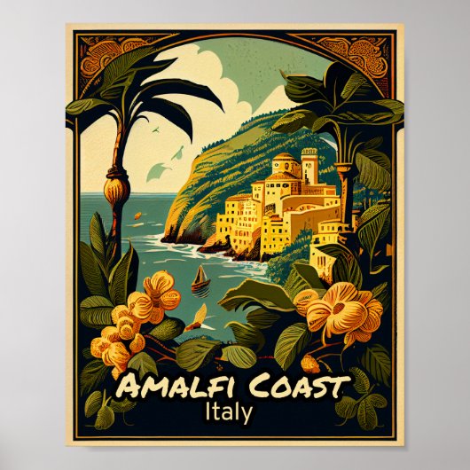Amalfi Küste Vintag Poster (Vorne)
