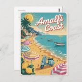 Amalfi Küste Vintag Postkarte (Vorne/Hinten)