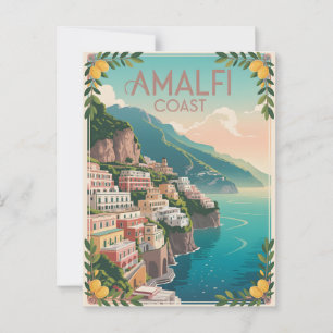 Amalfi Küste Vintag Postkarte