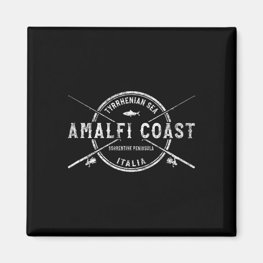 Amalfi Küste Vintag überquerte Fangrouten Magnet (Vorne)