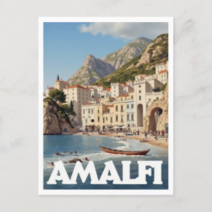 Amalfi-Küste Vintage Italien Reise Postkarte